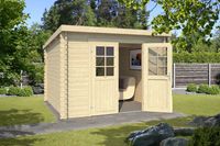 Outdoor Life Nadia Blokhut 295x295 cm 28 mm vuren blank- Lessenaarsdak- Onbehandeld vurenhout- Outdoor Life