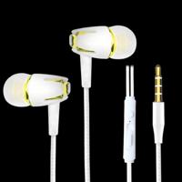 3.5 mm bedrade oortelefoon oordopjes stereo sound Metal Bass headset met microfoon voor Smart Phone (goud)