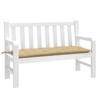 VidaXL Tuinbankkussen 120x50x7 cm stof gemêleerd beige