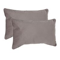 Bank/sierkussens Sophia - 2x stuks - 30 x 50 cm - polyester met rits