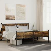 Bedframe zonder matras metaal gerookt eikenkleurig 180x200 cm