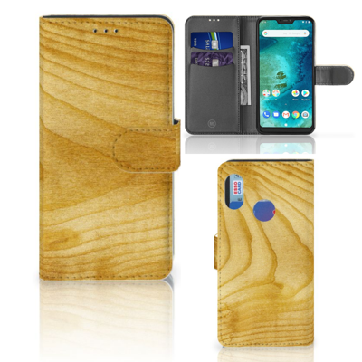 Xiaomi Mi A2 Lite | Book Style Case | Licht Hout