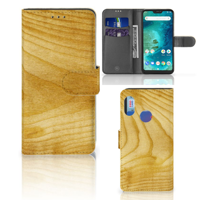 Xiaomi Mi A2 Lite | Book Style Case | Licht Hout