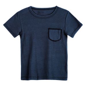 T-shirt van bio-katoen met elastaan, blauw Maat: 122/128