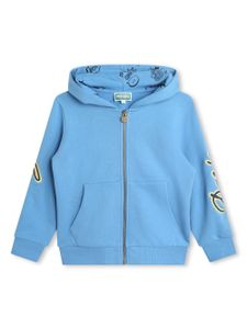 Kenzo Kids hoodie en coton à logo appliqué - Bleu