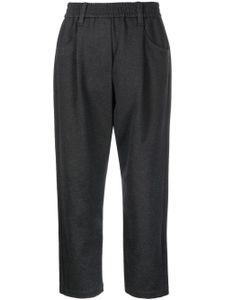 Brunello Cucinelli pantalon droit à taille mi-haute - Noir