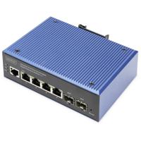 Digitus DN-651155 netwerk-switch Managed L2 Gigabit Ethernet (10/100/1000) Power over Ethernet (PoE) Zwart, Blauw - thumbnail