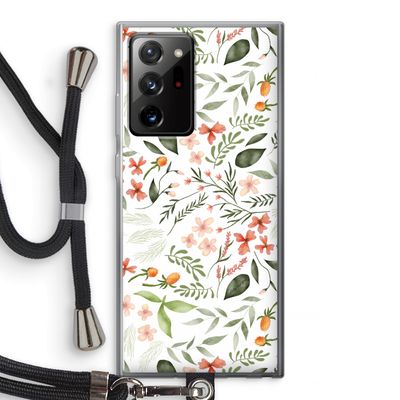 Sweet little flowers: Samsung Galaxy Note 20 Ultra / Note 20 Ultra 5G Transparant Hoesje met koord