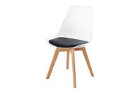 Stoel SCANDINAVIA MEISTERSTÜCK beukenhouten poten transparant zwart kunstleer - 44165 Stoel SCANDINAVIA MEISTERSTÜCK beukenhouten poten transparant zwart kunstleer - 44165