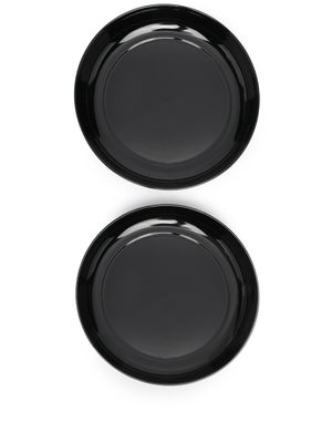 Ann Demeulemeester X Serax lot de deux plats en céramique - Noir