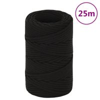 Werktouw 2 mm 25 m polyester zwart - thumbnail