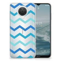 Nokia G20 | G10 TPU bumper Zigzag Blauw - thumbnail