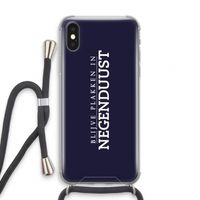 Blijve plakken in Negenduust: iPhone XS Transparant Hoesje met koord