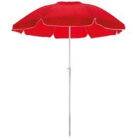 Strand/tuin parasol - rood - dia 145 cm - Verstelbaar - Zonbescherming - polyester