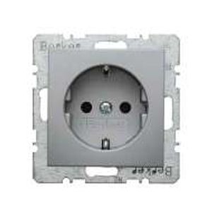 Berker S1 wandcontactdoos met randaarde 1-voudig aluminium