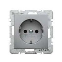 Berker S1 wandcontactdoos met randaarde 1-voudig aluminium