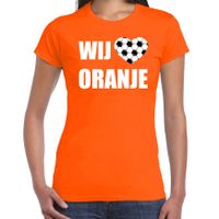 Oranje fan shirt / kleding Holland wij houden van oranje EK/ WK voor dames 2XL  - - thumbnail