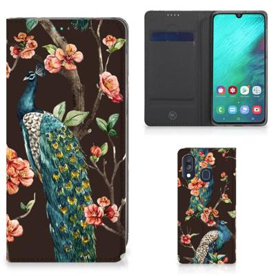 Samsung Galaxy A40 | Hoesje maken | Pauw met Bloemen