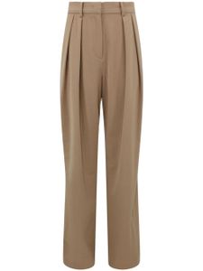 STAUD pantalon ample Luisa à plis - Marron