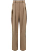 STAUD pantalon ample Luisa à plis - Marron