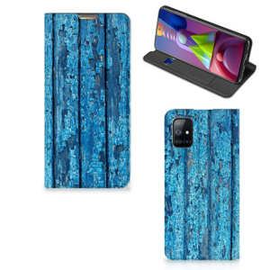 Samsung Galaxy M51 Book Wallet Case Wood Blue