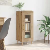 Dressoir artisanaal eikenkleurig 34 x 34.5 x 90 cm Bewerkt hout