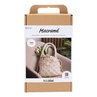 Creativ Company Hobbyset macrame tas wit