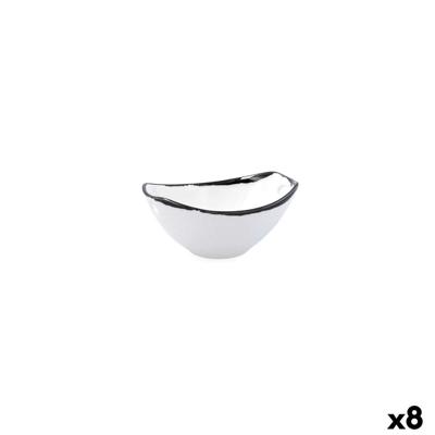 Kom Ariane Vital Filo Wit Zwart Keramisch 11,6 cm (8 Stuks)
