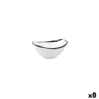 Kom Ariane Vital Filo Wit Zwart Keramisch 11,6 cm (8 Stuks)