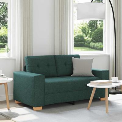 Loveseat Sofa Donkergroen 120 cm Stof