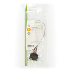 Nedis Interne Voedingskabel | Molex Male | 2x SATA 15-Pins Female | 0.15 m | 1 stuks - CCGP73520VA015 CCGP73520VA015