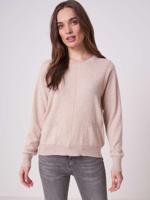Trui met zakken van biologische cashmere