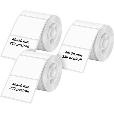 Olympia 6321 Etiketten (rol) 40 x 30 mm Thermisch papier Wit 3 stuk(s) Universele etiketten