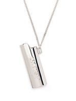 AMBUSH collier sautoir à logo gravé - Argent