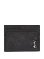 Saint Laurent porte-cartes Cassandre à designmarbré - Noir