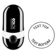 Log stempel - Pocket - 30 mm rond - Eigen tekst/logo Log stempel - Pocket - 30 mm rond - Eigen tekst/logo
