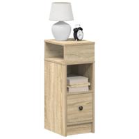Nachtkastjes 2 st met lade 25x31x66 cm sonoma eikenkleurig