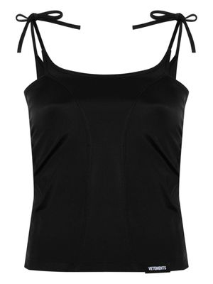 VETEMENTS débardeur à découpes - Noir