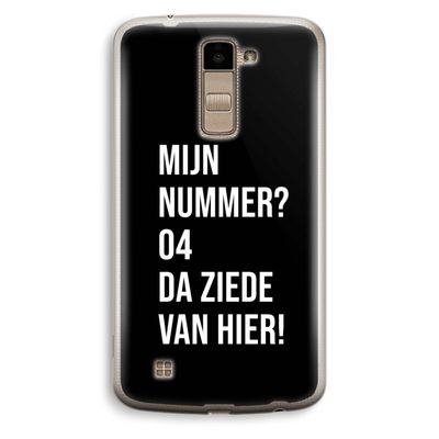 Da ziede van hier - Zwart: LG K10 (2016) Transparant Hoesje