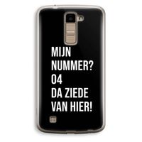Da ziede van hier - Zwart: LG K10 (2016) Transparant Hoesje