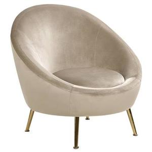 Beliani - LANGA - Fauteuil - Taupe - Fluweel