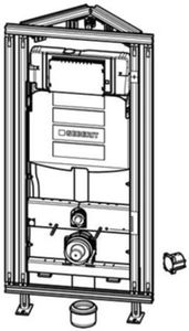 Geberit GIS Easy sigma hoekmontage inbouwreservoir h120 cm b.60cm