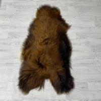 IJslander schapenvacht bruin wit 120x65cm L