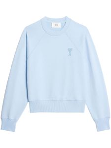 AMI Paris sweat à logo ton sur ton - Bleu