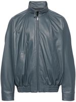 Marni veste bomber en cuir à fermeture zippée - Gris