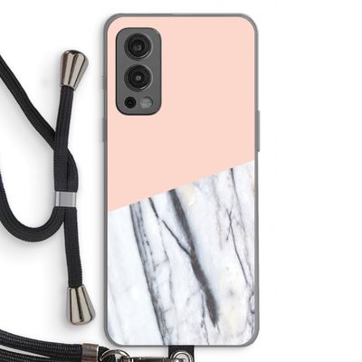 A touch of peach: OnePlus Nord 2 5G Transparant Hoesje met koord