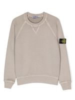 Stone Island Junior sweat en coton à col rond - Gris