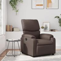 Fauteuil verstelbaar kunstleer bruin