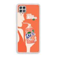 Peach please!: Samsung Galaxy A22 4G Transparant Hoesje