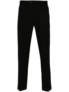 Dell'oglio pantalon droit Robert à taille mi-haute - Noir